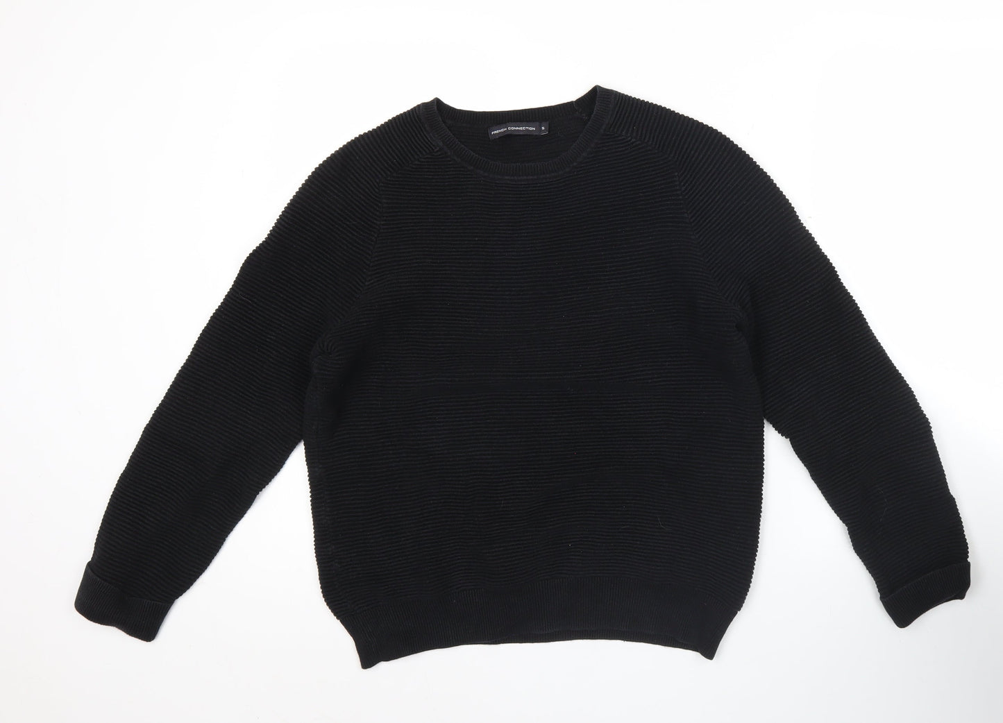 Mens UK Size S French Connection Black Pullover Sweatshirt