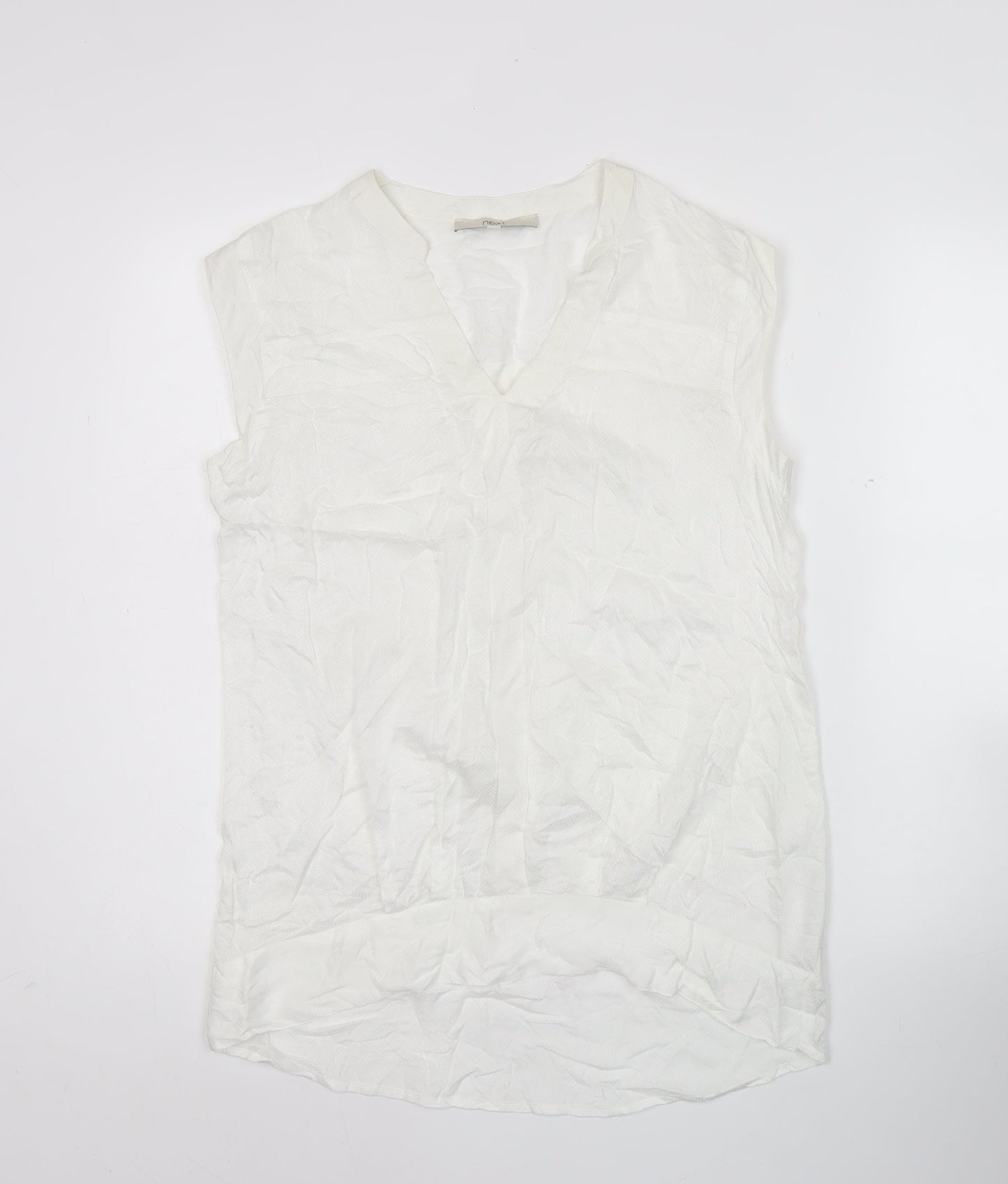 Womens UK Size 12 NEXT White Basic Blouse