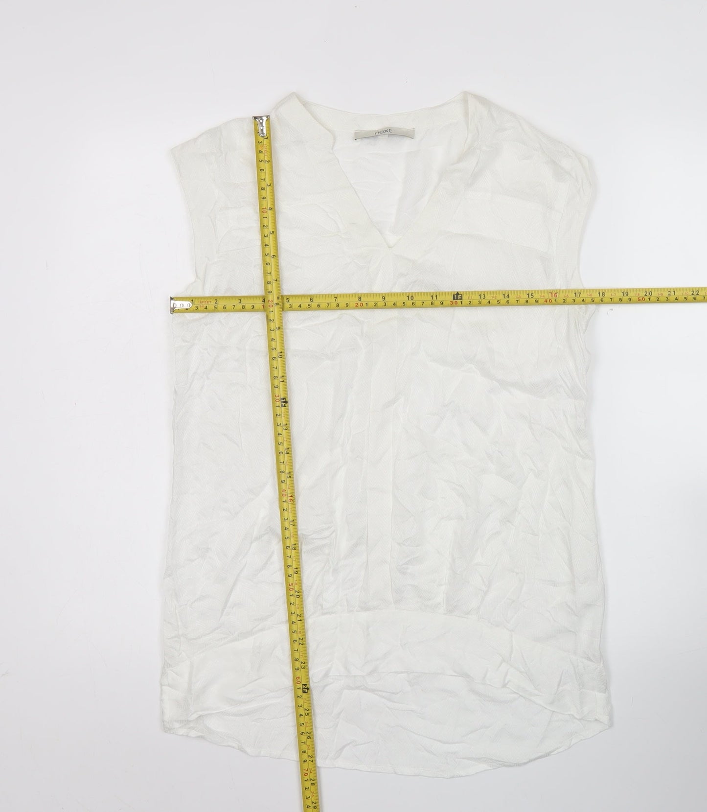 Womens UK Size 12 NEXT White Basic Blouse