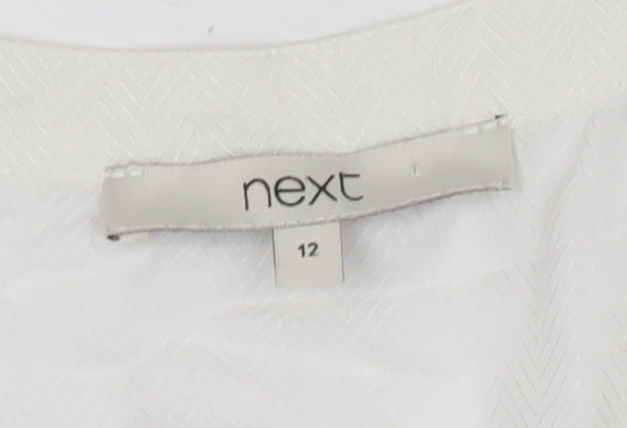 Womens UK Size 12 NEXT White Basic Blouse
