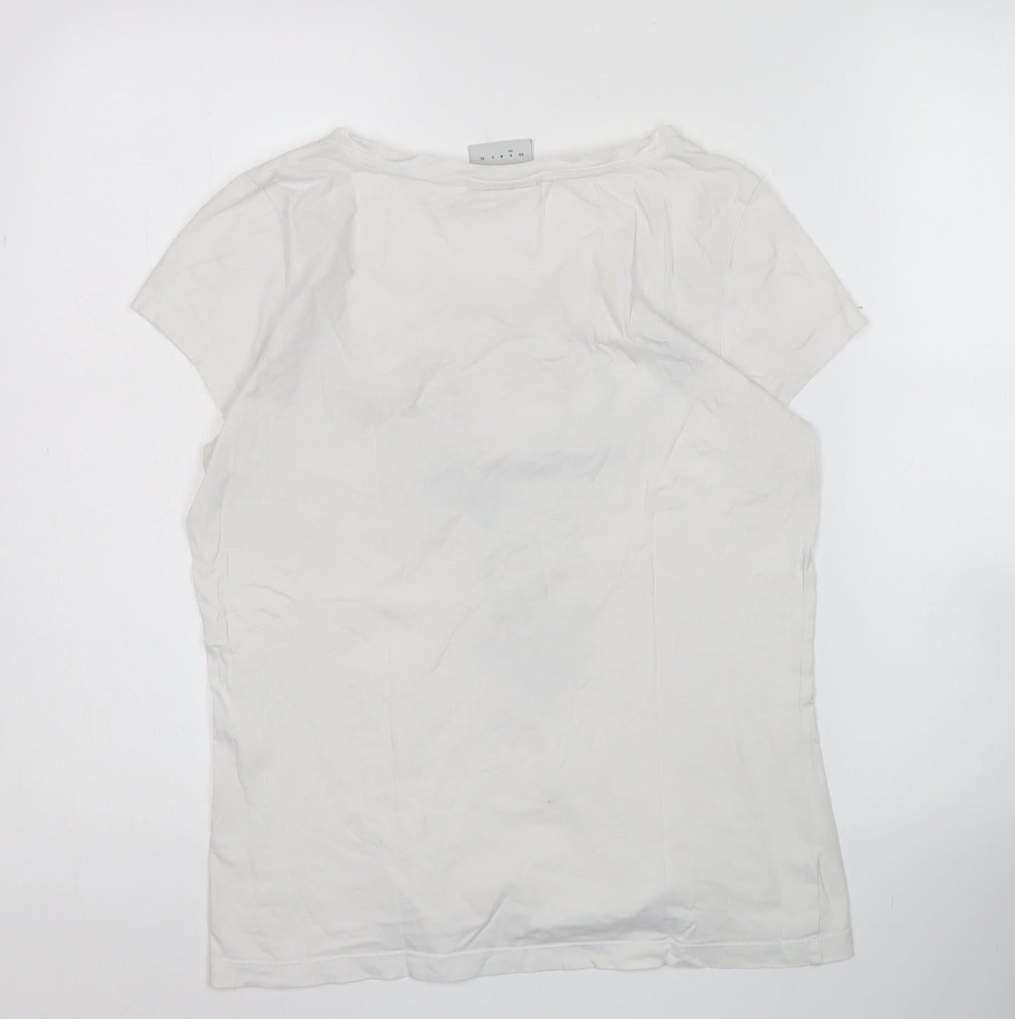 Womens UK Size S VERO MODA White Basic T-Shirt