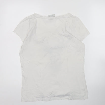 Womens UK Size S VERO MODA White Basic T-Shirt