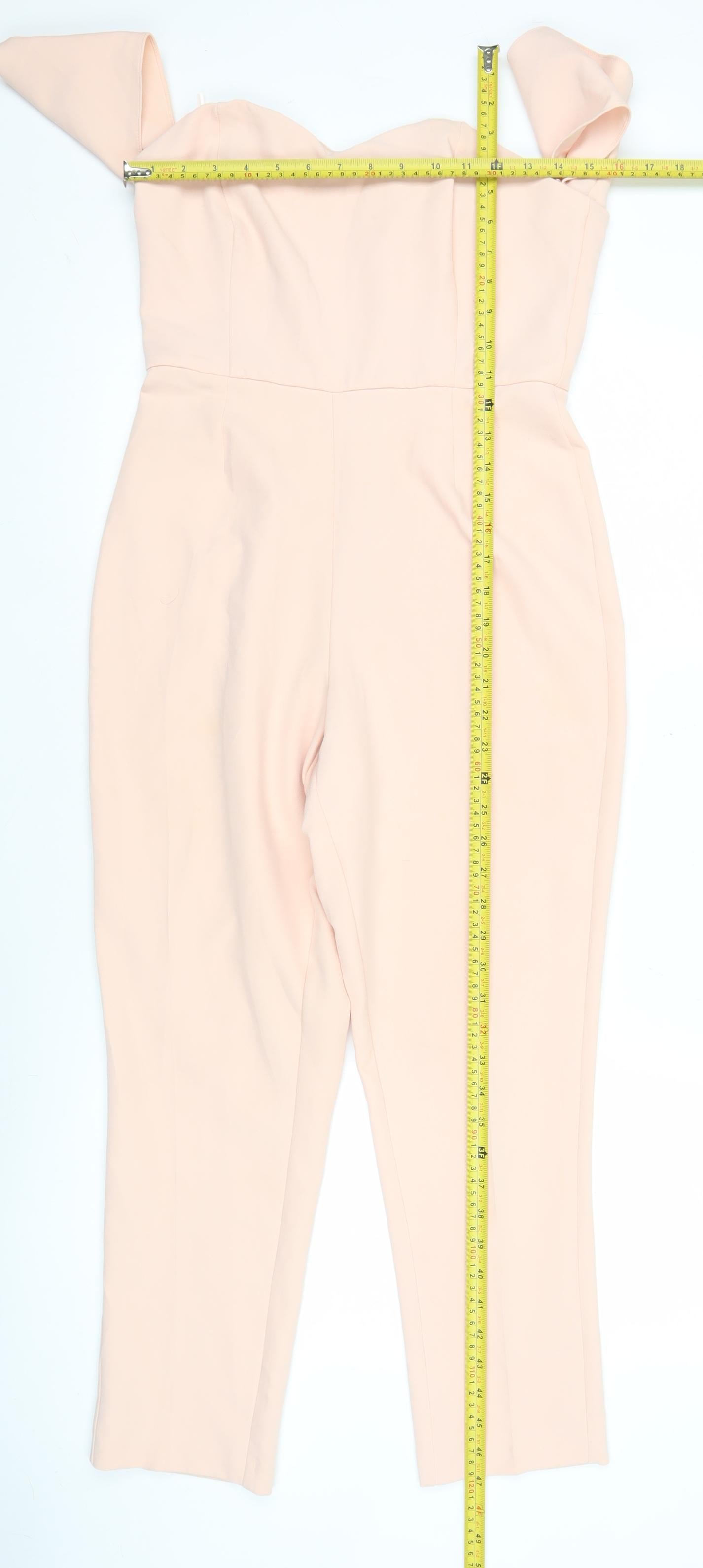 Very Petite Women’s Beige One Shoulder Jumpsuit Size 8