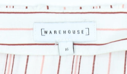 Womens UK Size 16 Warehouse White Camisole Blouse