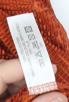 EWM Women’s Orange Floral Short Sleeve T-Shirt Size M