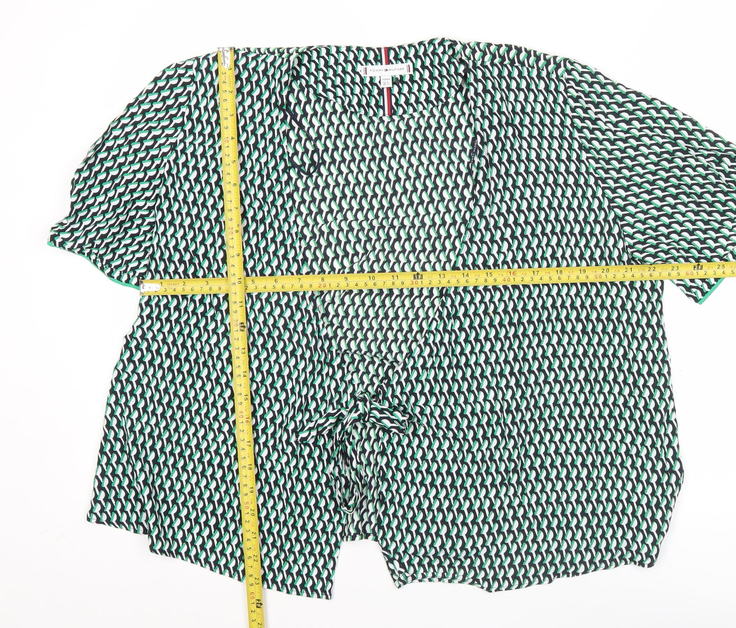Womens UK Size 12 Tommy Hilfiger Multicoloured Wrap Blouse