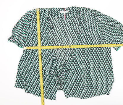 Womens UK Size 12 Tommy Hilfiger Multicoloured Wrap Blouse