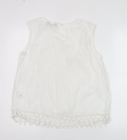 Womens UK Size 18 Dorothy Perkins White Tunic Blouse