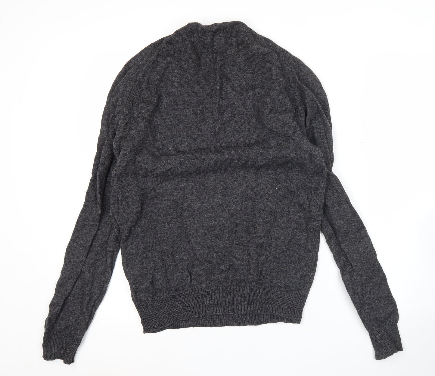 Blue Harbour Men's Grey Wool V-Neck Jumper Pullover L