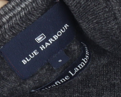 Blue Harbour Men's Grey Wool V-Neck Jumper Pullover L