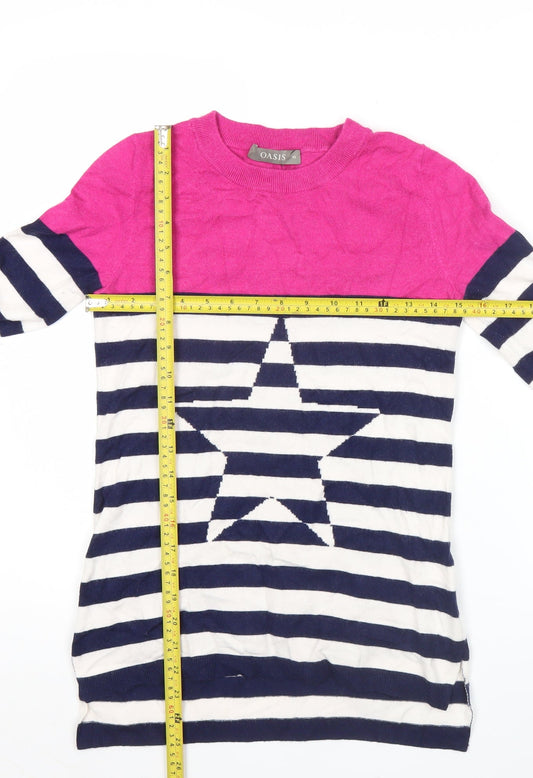 Womens UK Size XS Oasis Multicoloured Pullover Jumper