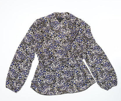 Womens UK Size 14 Dorothy Perkins Multicoloured Wrap Blouse