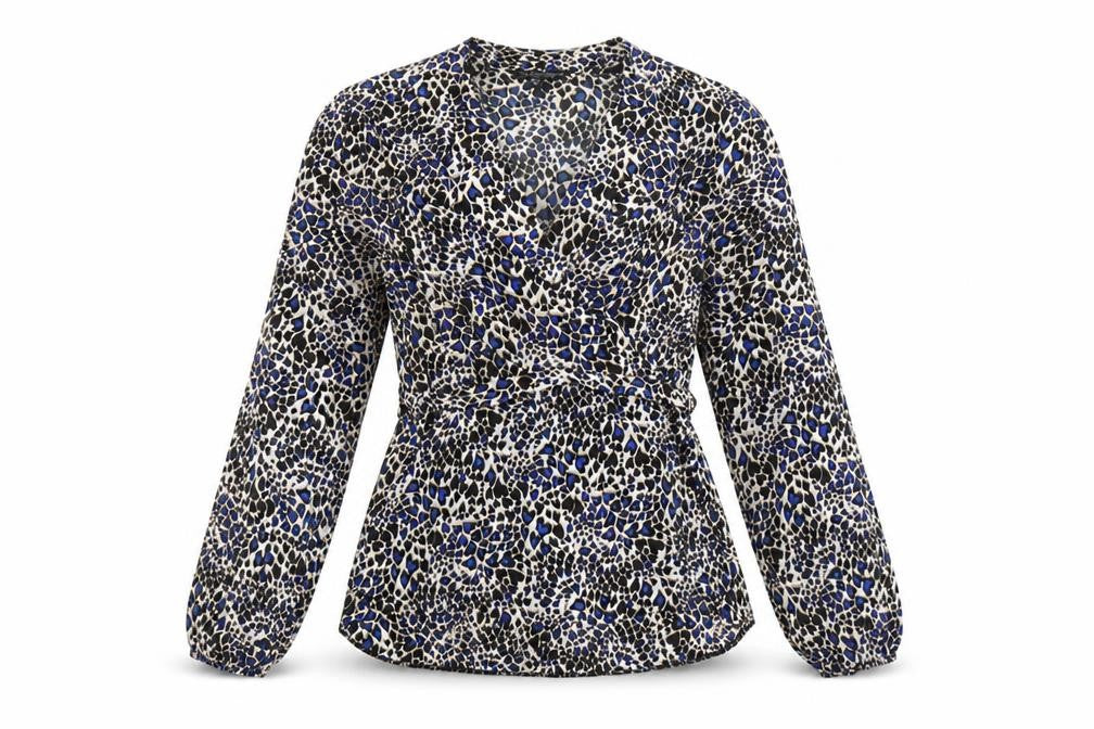 Womens UK Size 14 Dorothy Perkins Multicoloured Wrap Blouse