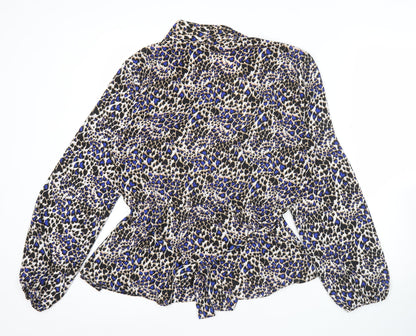 Womens UK Size 14 Dorothy Perkins Multicoloured Wrap Blouse