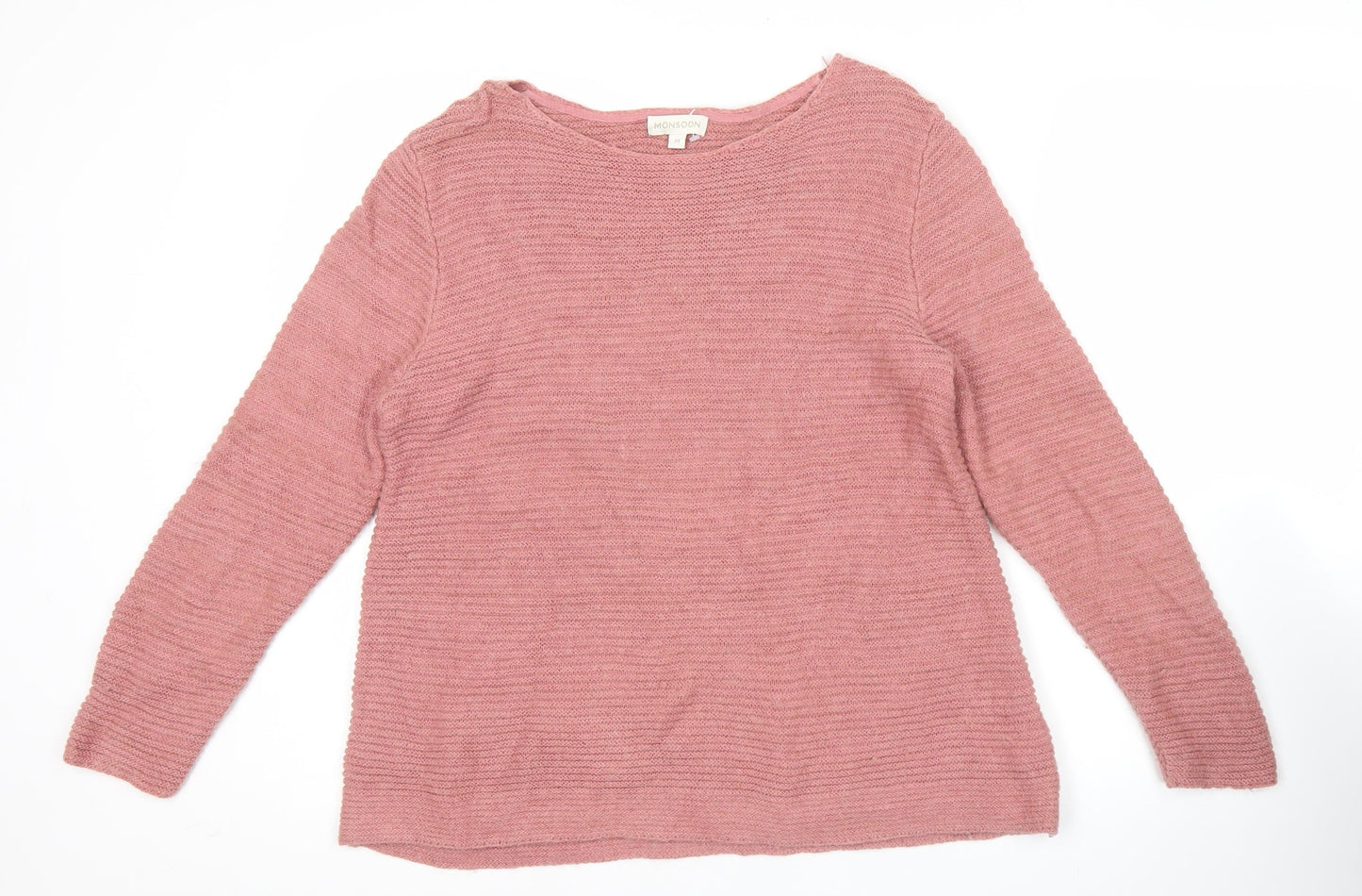 Womens UK Size M Monsoon Pink Pullover Jumper