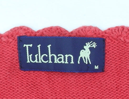 Womens UK Size M Tulchan Red Pullover Jumper