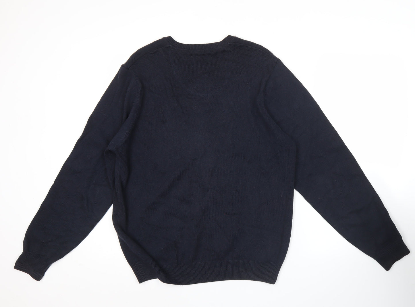 Marks and Spencer Men’s Blue Cotton Crew Neck Pullover Jumper M