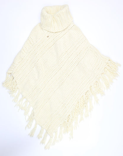 Womens UK Size L NEXT Ivory Cape Jumper
