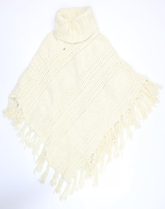 Womens UK Size L NEXT Ivory Cape Jumper