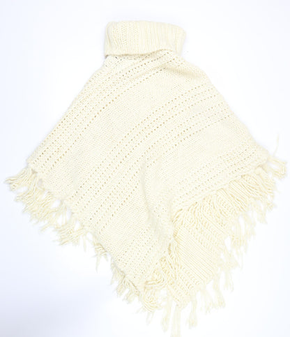 Womens UK Size L NEXT Ivory Cape Jumper