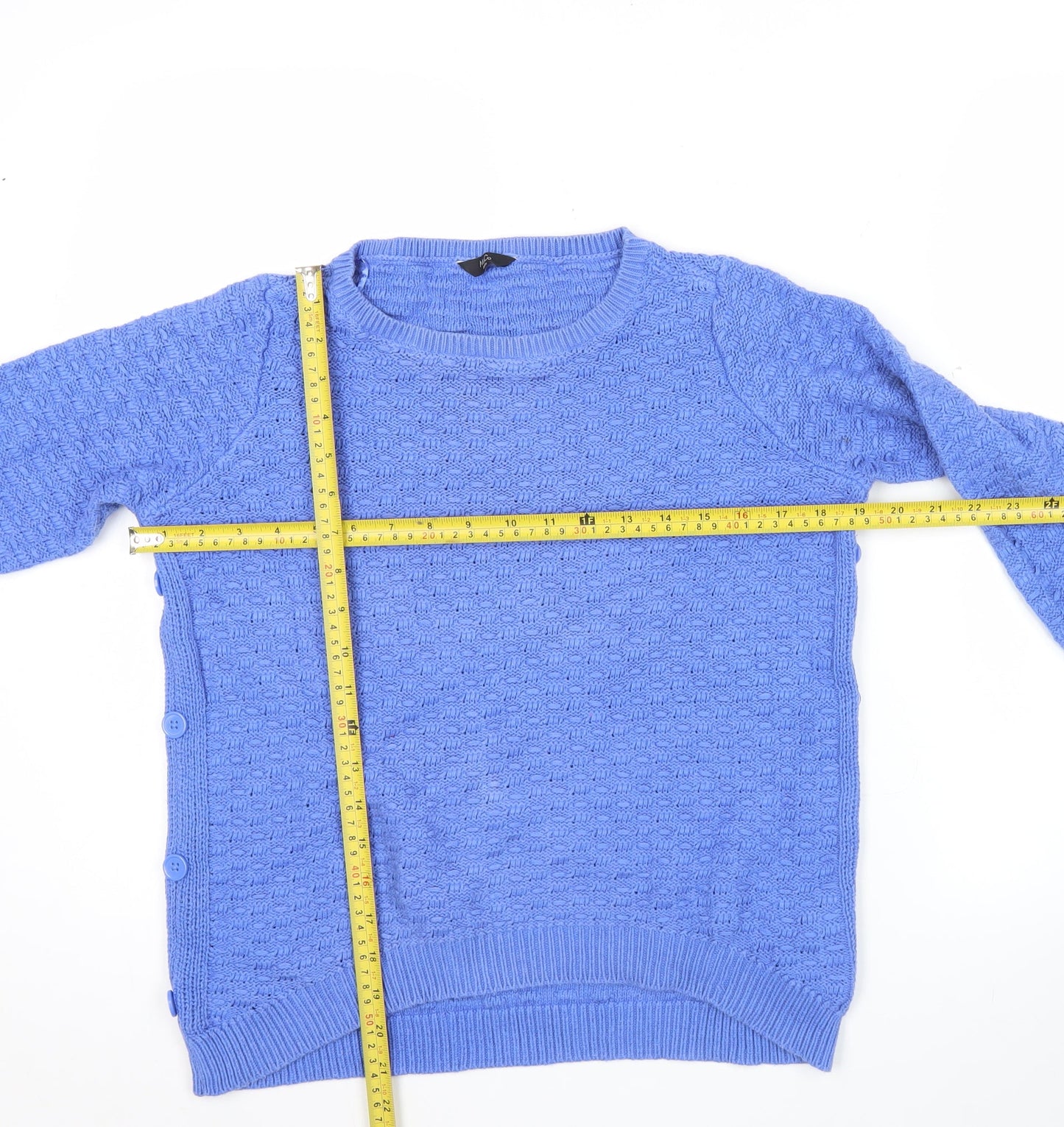 Womens UK Size 12 M&Co Blue Pullover Jumper
