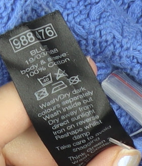 Womens UK Size 12 M&Co Blue Pullover Jumper