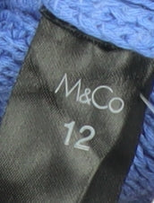 Womens UK Size 12 M&Co Blue Pullover Jumper