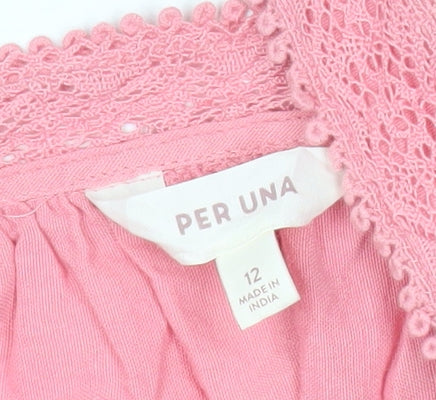 Womens UK Size 12 Marks and Spencer Pink Camisole Blouse