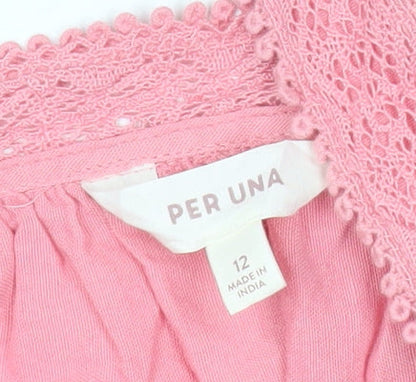 Womens UK Size 12 Marks and Spencer Pink Camisole Blouse