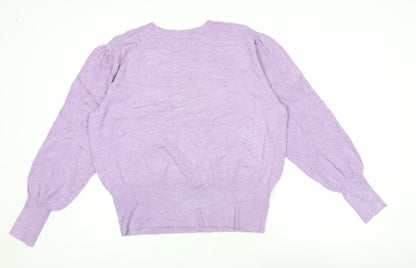 Womens UK Size XL Marks and Spencer Purple Pullover Jumper