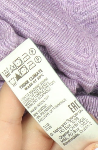 Womens UK Size XL Marks and Spencer Purple Pullover Jumper