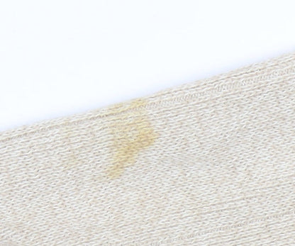 Thomas Nash Men’s Beige Cotton Mock Neck Jumper Size L