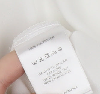 Womens UK Size 12 Paraphrase White Basic Blouse