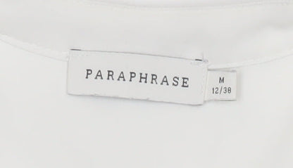 Womens UK Size 12 Paraphrase White Basic Blouse