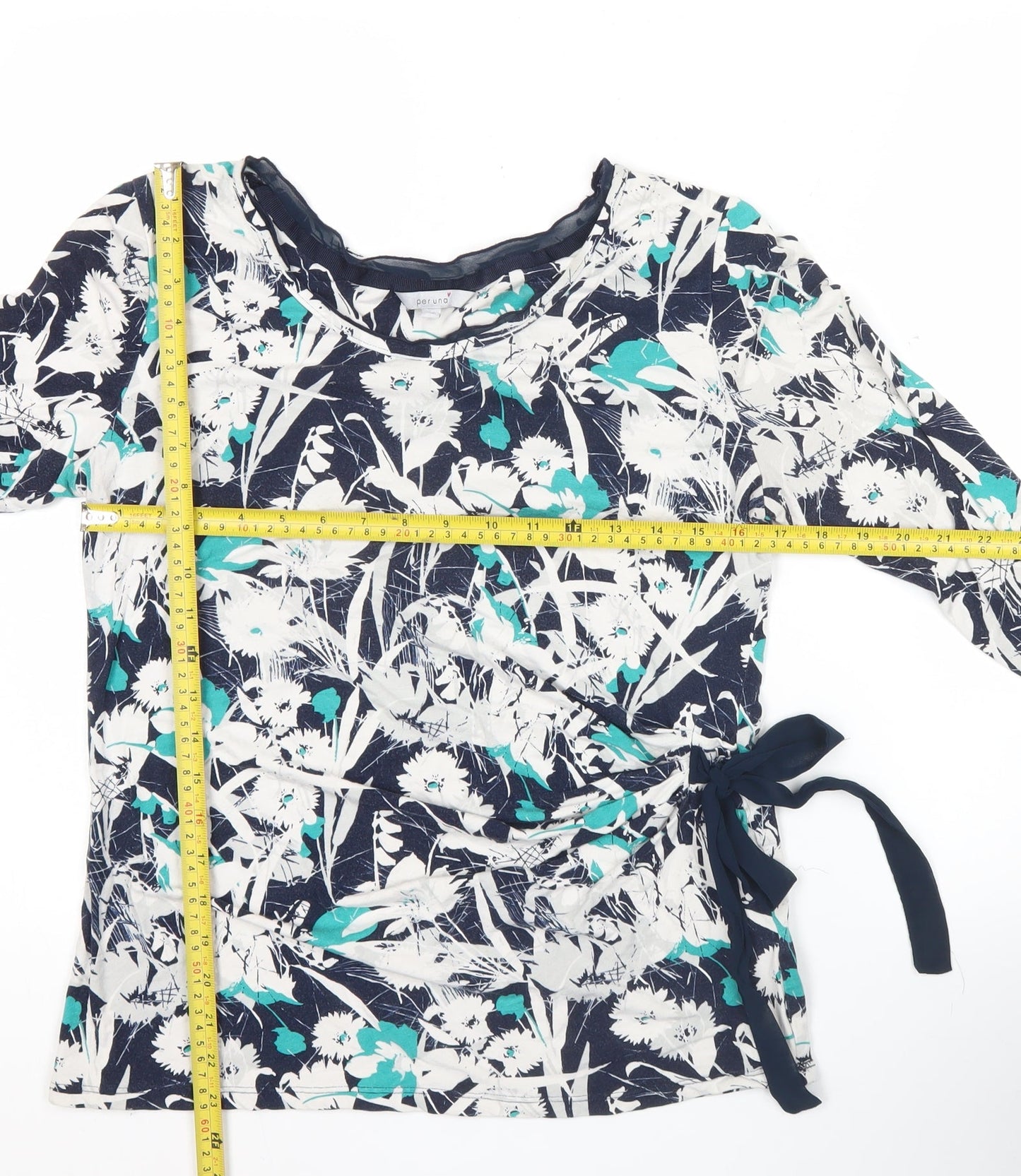 Womens UK Size 14 Marks and Spencer Multicoloured Wrap Blouse