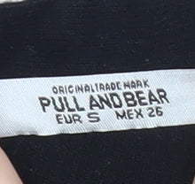 Pull and Bear Womens Black Cardigan Size S Long Sleeve V-Neck Knit