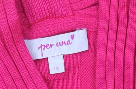 Womens UK Size 12 Marks and Spencer Pink Cardigan Jumper