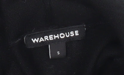 Womens UK Size S Warehouse Black Cardigan Jumper