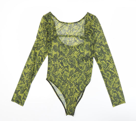 Womens UK Size XS H&M Green Bodysuit T-Shirt
