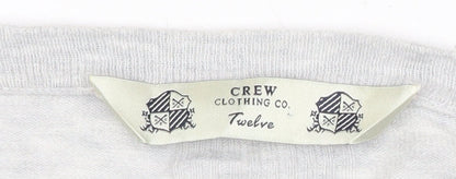 Crew Clothing Co. Womens Grey Cardigan Size 12 V-Neck Long Sleeve