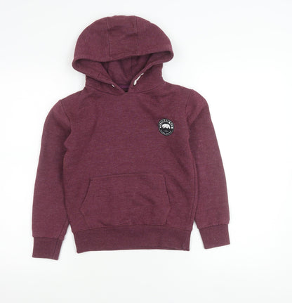 SoulCal & Co Girls Purple Pullover Hoodie 9-10 Years Cotton Blend Logo