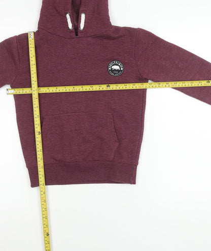 SoulCal & Co Girls Purple Pullover Hoodie 9-10 Years Cotton Blend Logo