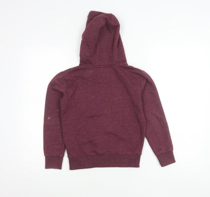 SoulCal & Co Girls Purple Pullover Hoodie 9-10 Years Cotton Blend Logo