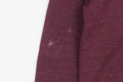 SoulCal & Co Girls Purple Pullover Hoodie 9-10 Years Cotton Blend Logo