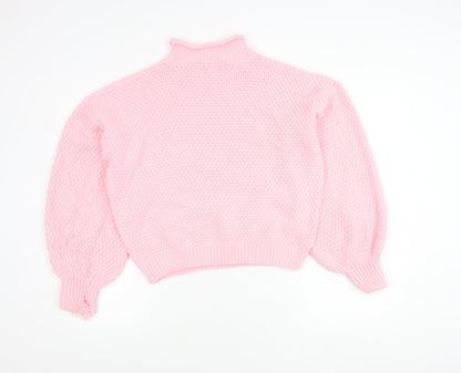 Womens UK Size S PRETTYLITTLETHING Pink Pullover Jumper