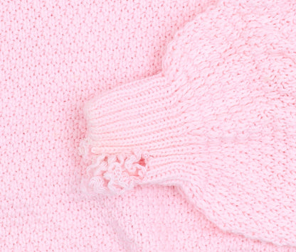 Womens UK Size S PRETTYLITTLETHING Pink Pullover Jumper