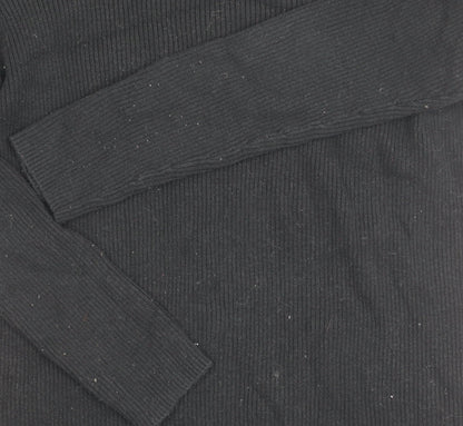 GAP Women’s Black Petite S Boat Neck Knit Long Sleeve Blouse