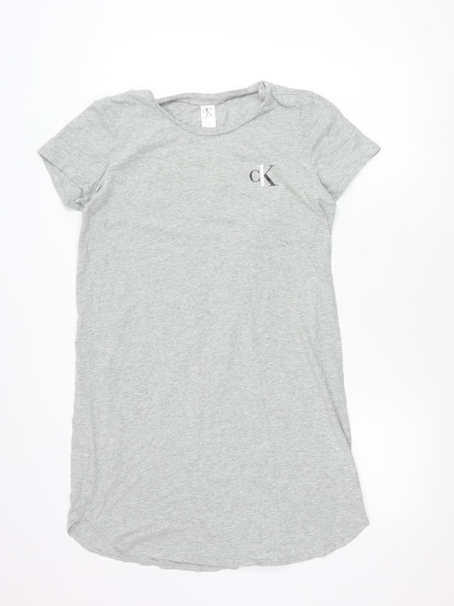 Calvin Klein Womens Grey Short Sleeve Crew Neck T-Shirt Size M