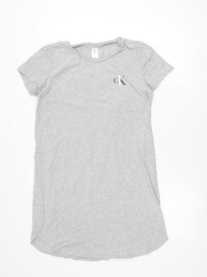 Calvin Klein Womens Grey Short Sleeve Crew Neck T-Shirt Size M