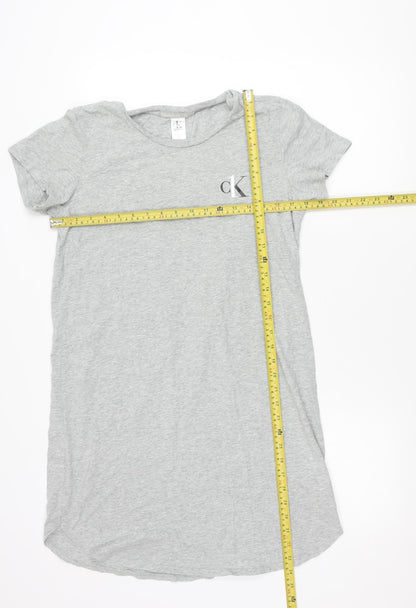 Calvin Klein Womens Grey Short Sleeve Crew Neck T-Shirt Size M
